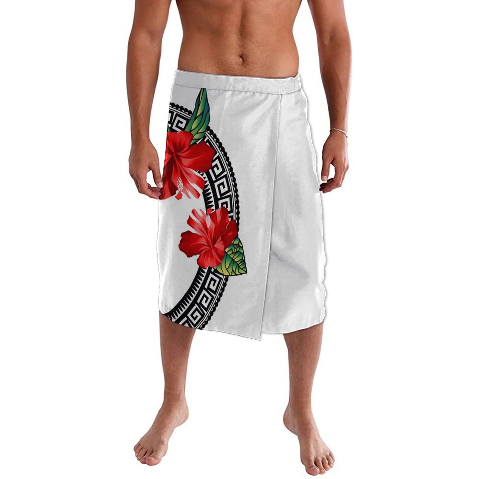 Sarong Men Wrap - ฤดูร้อนหมู่เกาะแปซิฟิกแบบดั้งเดิม Polynesian Beach Apron คุณสมบัติที่กําหนดเอง Sarong