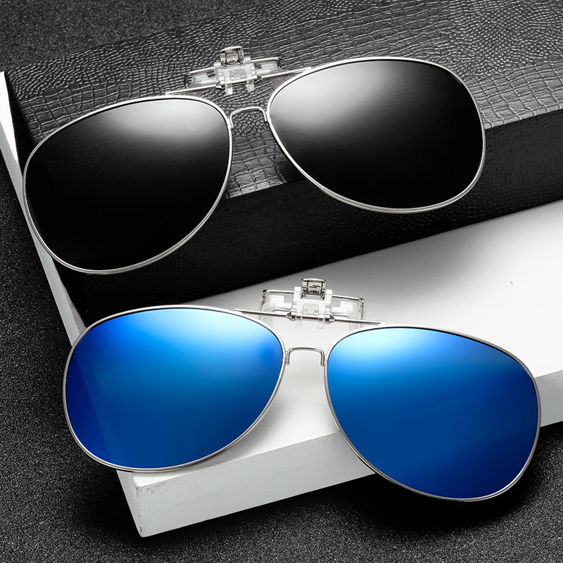 Sunglasses Aviator Polarized - Polarizedแว่นตากันแดดเลนส์แว่นตาNight VisionสีเหลืองการบินMetailกรอบรูปผู้หญิงผู้ชายแว่นตาSunคลิปUnisexคลิป
