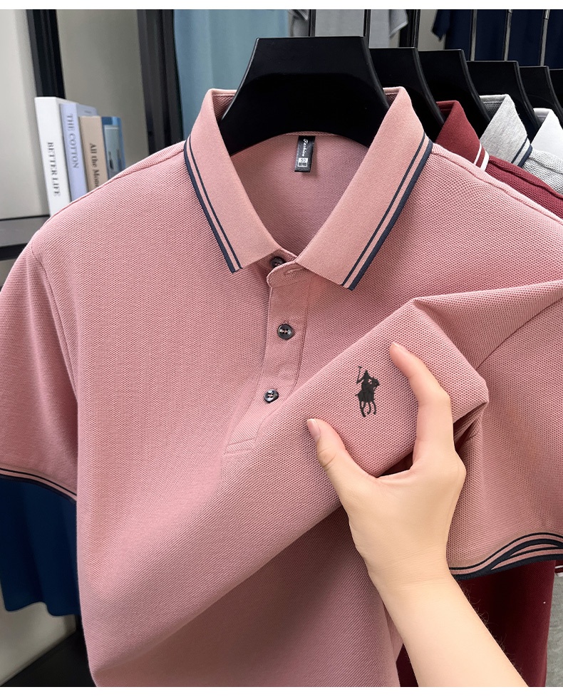 เสื้อโปโลคอปกลายทางสำหรับฤดูร้ - Polo Shirt Pique บทวิจารณ์และราคา