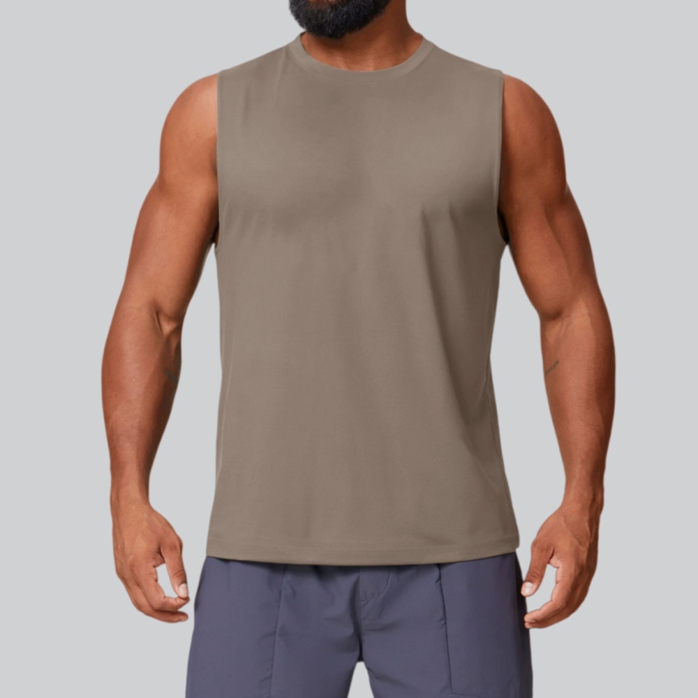 เสื้อกล้ามฟิตเนสผู้ชาย สีพื้น  - Tank Top Muscle บทวิจารณ์และราคา