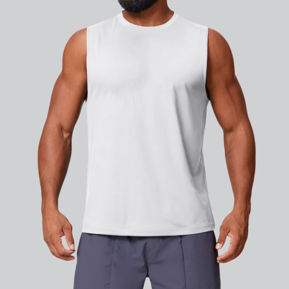 เสื้อกล้ามฟิตเนสผู้ชาย สีพื้น  - Tank Top Muscle บทวิจารณ์และราคา