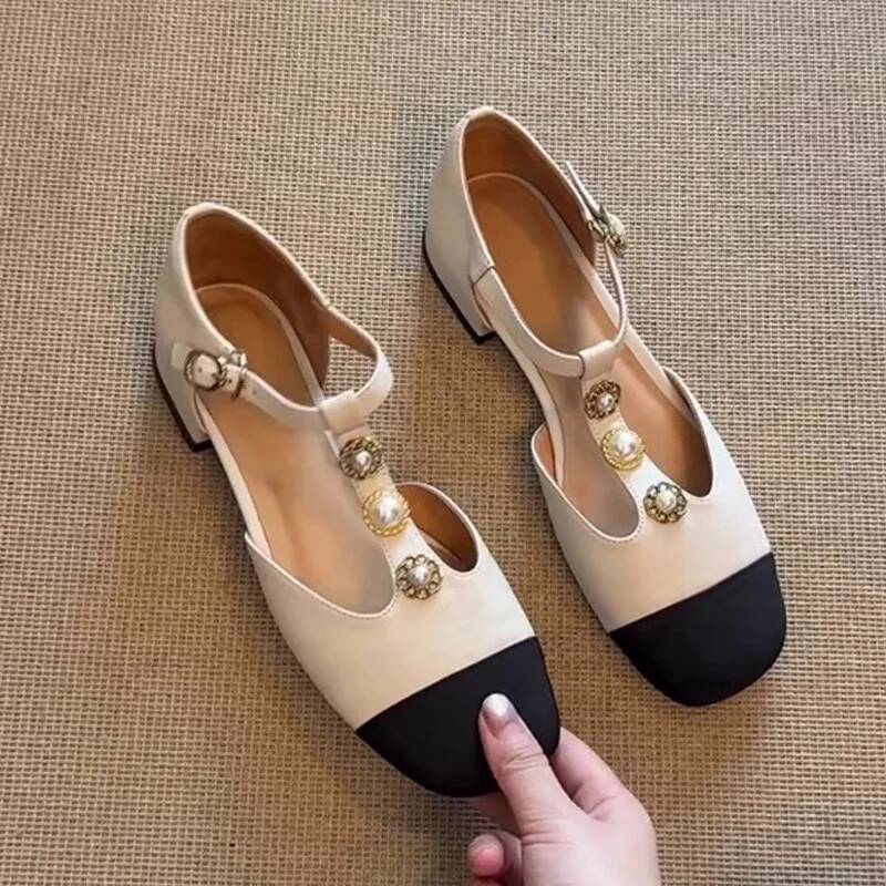 รองเท้าส้นสูงหัวเหลี่ยมสำหรับผ - Casual Sandal Leather บทวิจารณ์และราคา