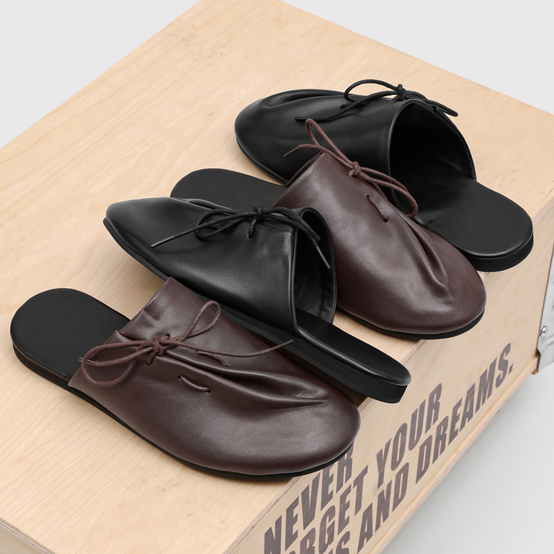 รองเท้าแตะลำลองแบบใหม่สำหรับผู - Flip Flop Leather Men บทวิจารณ์และราคา