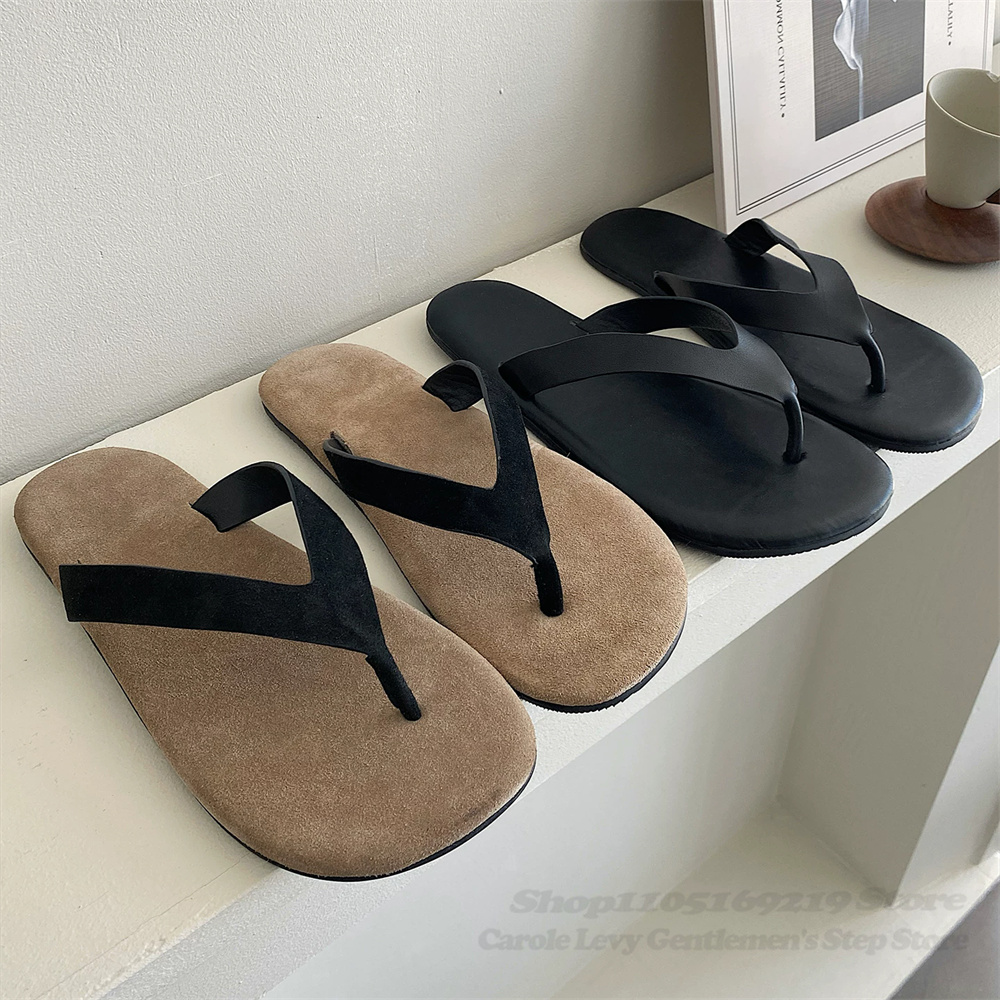รองเท้าแตะหนังวัวสไตล์วินเทจแบ - Flip Flop Leather Men บทวิจารณ์และราคา
