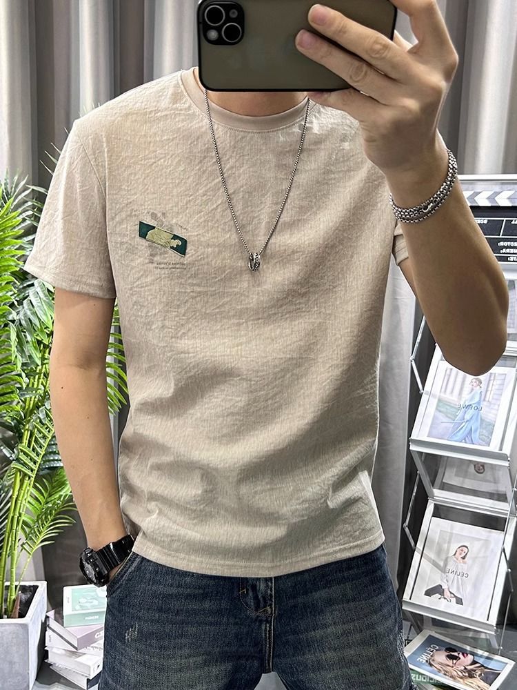 เสื้อผู้ชายสีขาวผ้าลินินเสื้อพ - Short Linen Drawstring บทวิจารณ์และราคา